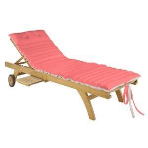 Matelas pour bain de soleil - 100 % coton - 60 x 170 cm - Beige et orange