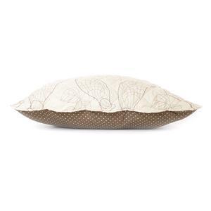 Couvre lit + 2 taies d'oreiller - Microfibre 100 % polyester - 230 x 250 cm / 65 x 65 cm - Beige ou marron