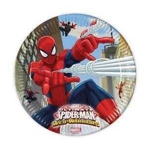 Ultimate Spider-man - assiettes carton 23 cm x 8 pièces