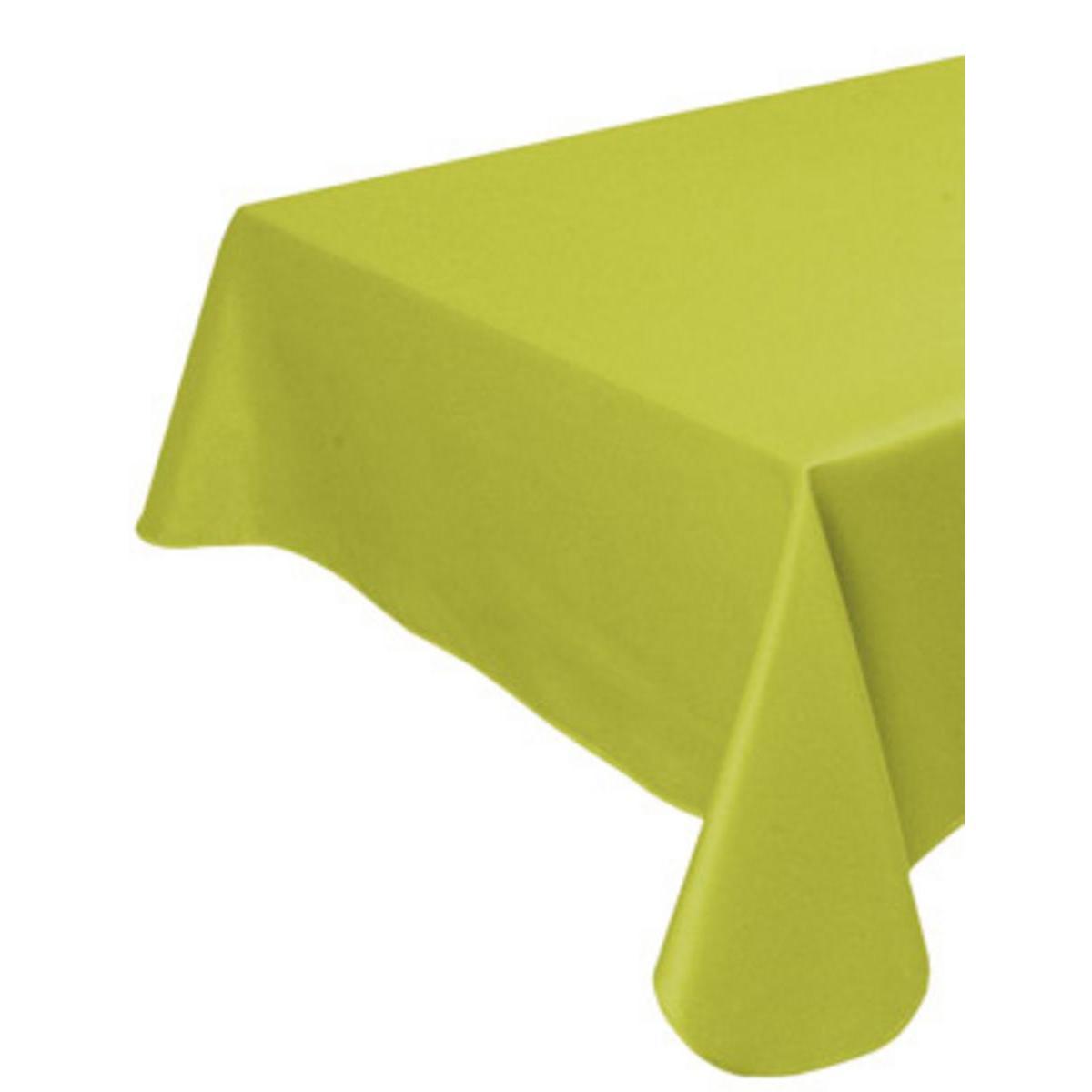 Toile cirée carrée - 100 % Polyester - 180 x 180 cm - Vert anis