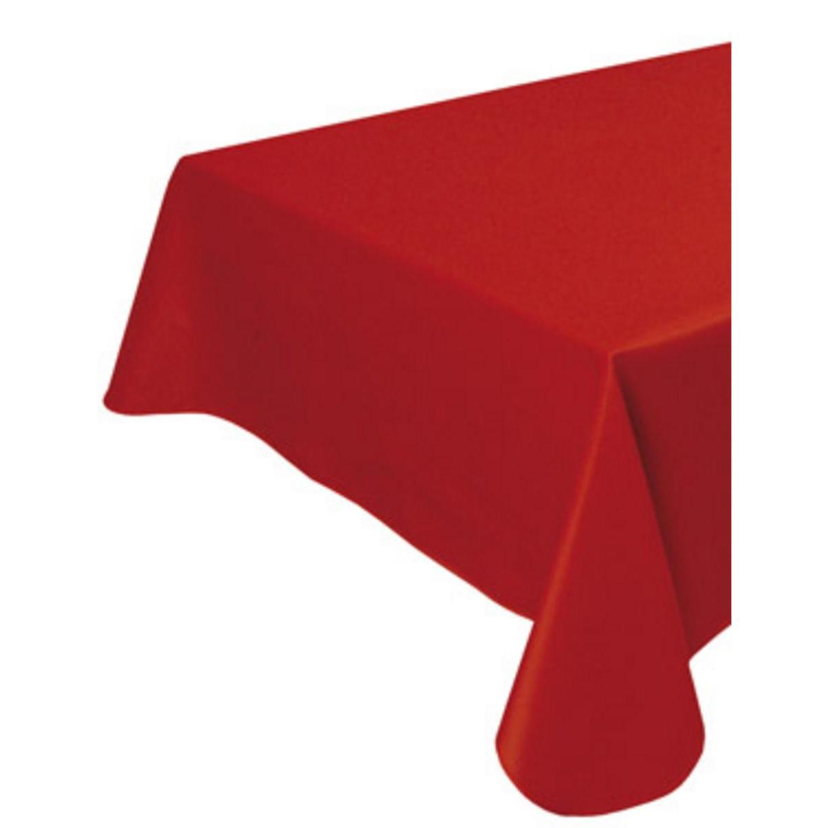 Toile cirée carrée - 100 % Polyester - 180 x 180 cm - Rouge