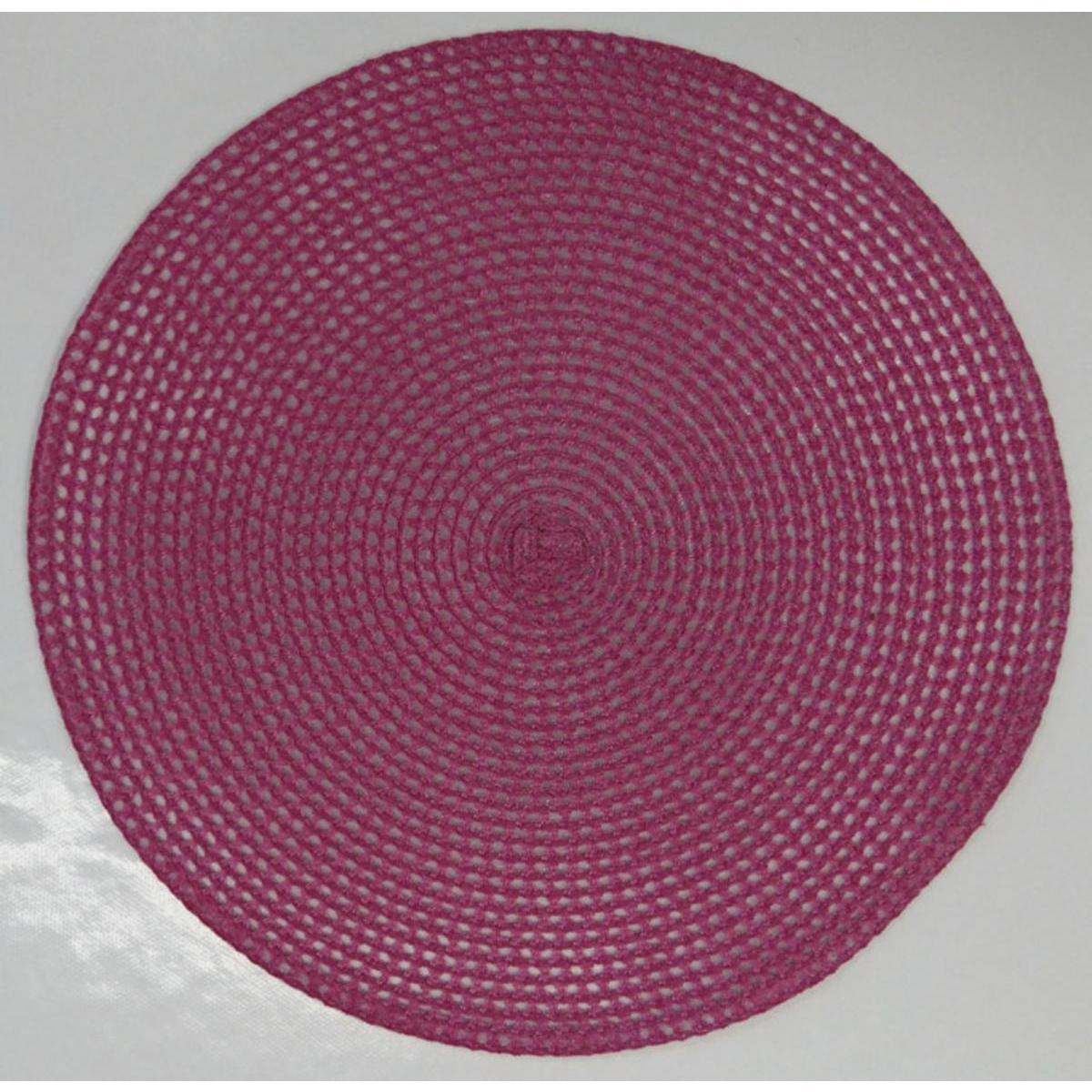 Set de table rond - Polypropylène - Ø 38 cm - Rose fushia