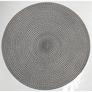 Set de table rond - Polypropylène - Ø 38 cm - Gris