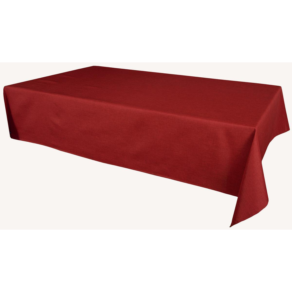 Toile cirée rectangulaire - 100 % Polyester - 145 x 300 cm - Rouge