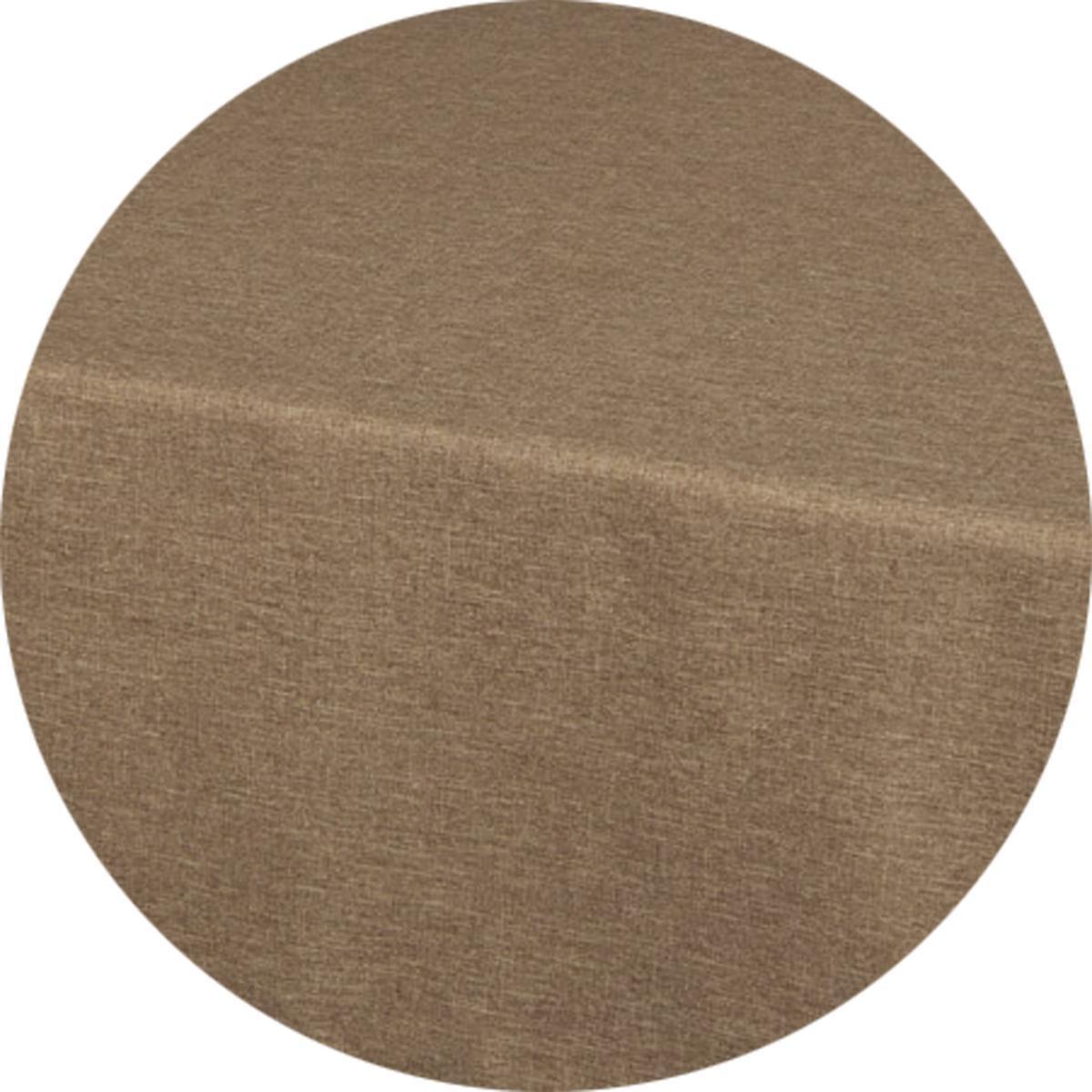 Toile cirée rectangulaire - 100 % Polyester - Ø 180 cm - Marron