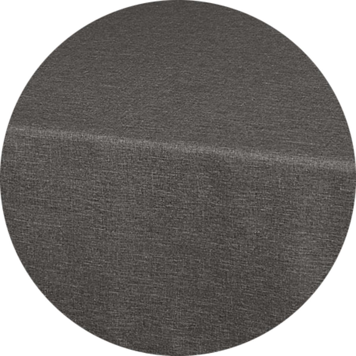 Toile cirée ronde - 100 % Polyester - Ø 180 cm - Gris