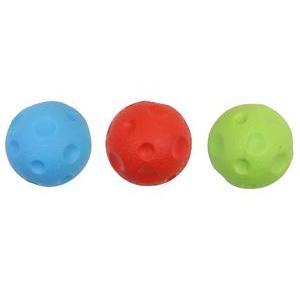 Balle pour chien - Ø 4,5 cm - Plastique - rouge, vert ou bleu