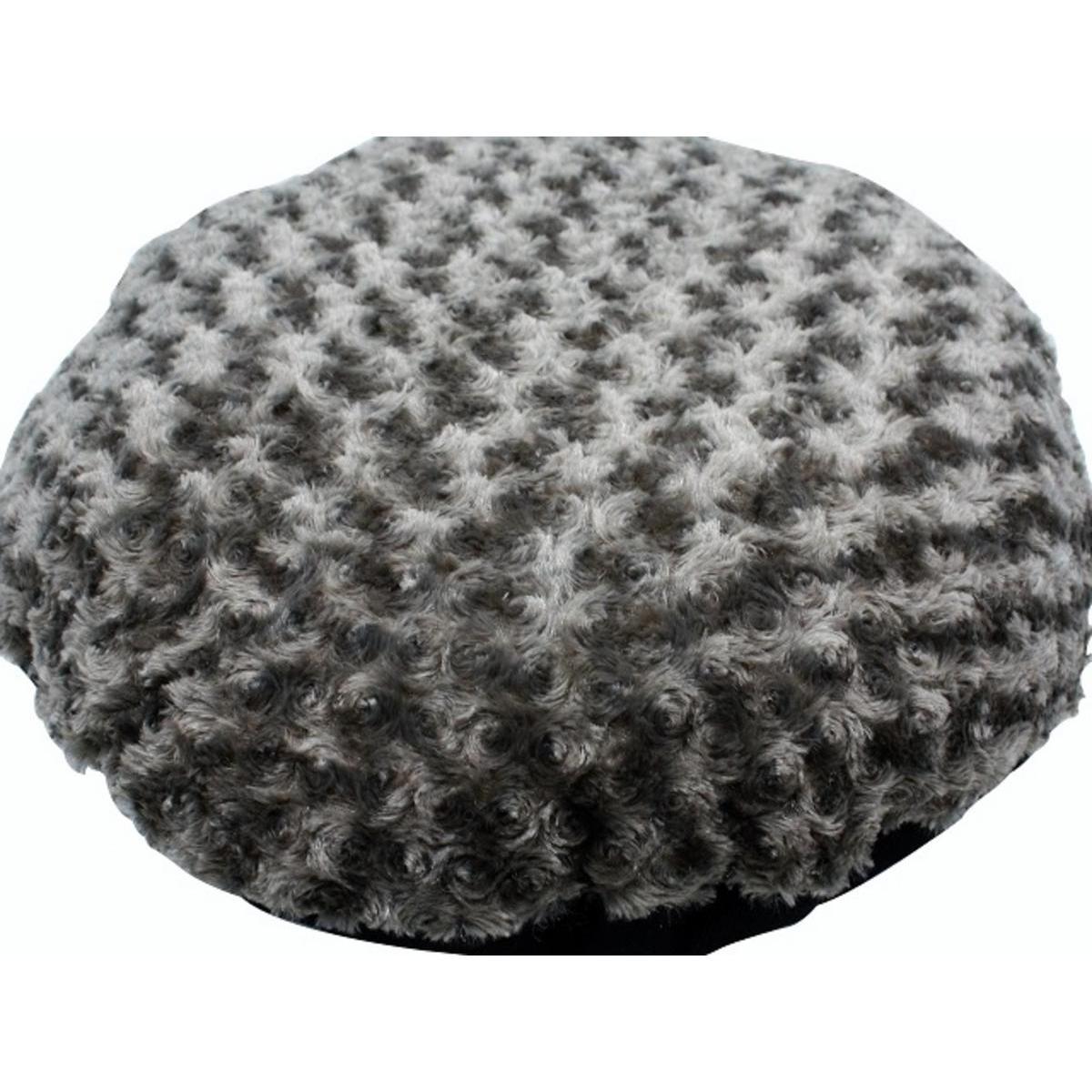 Coussin rond - Ø 50 cm - Tissu - Gris