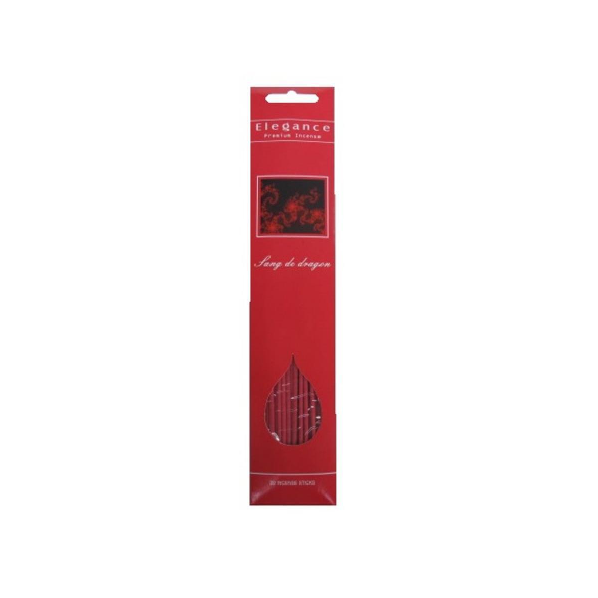 20 bâtons d'encens parfum Sang de dragon - 31 x 6,5 cm - Rouge