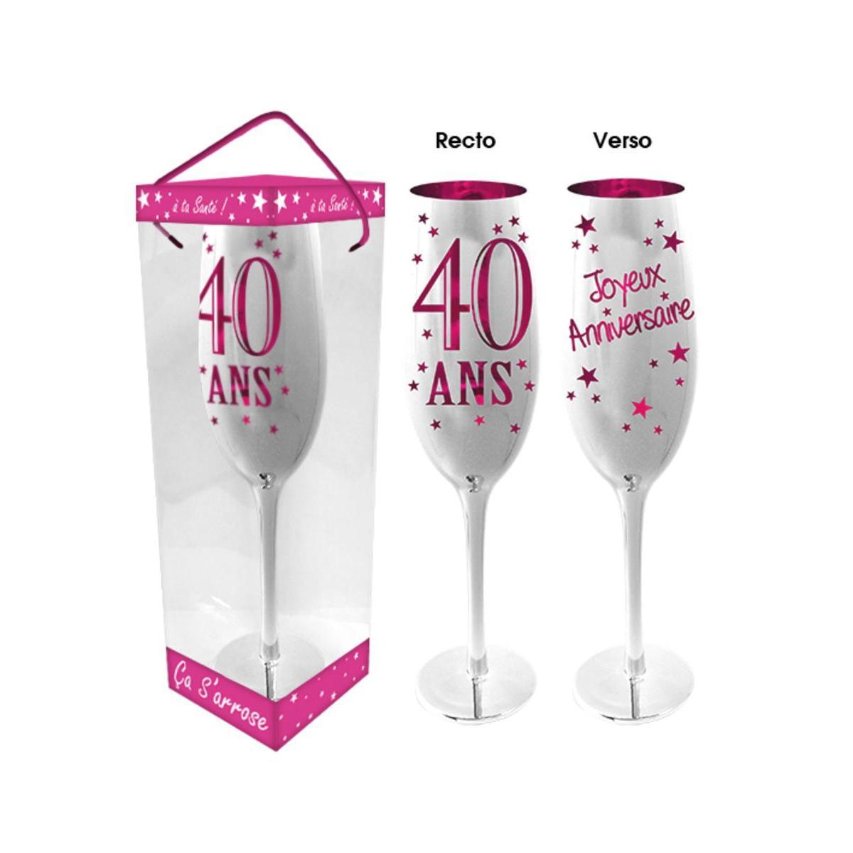 Flûte rose chrome 40 ans