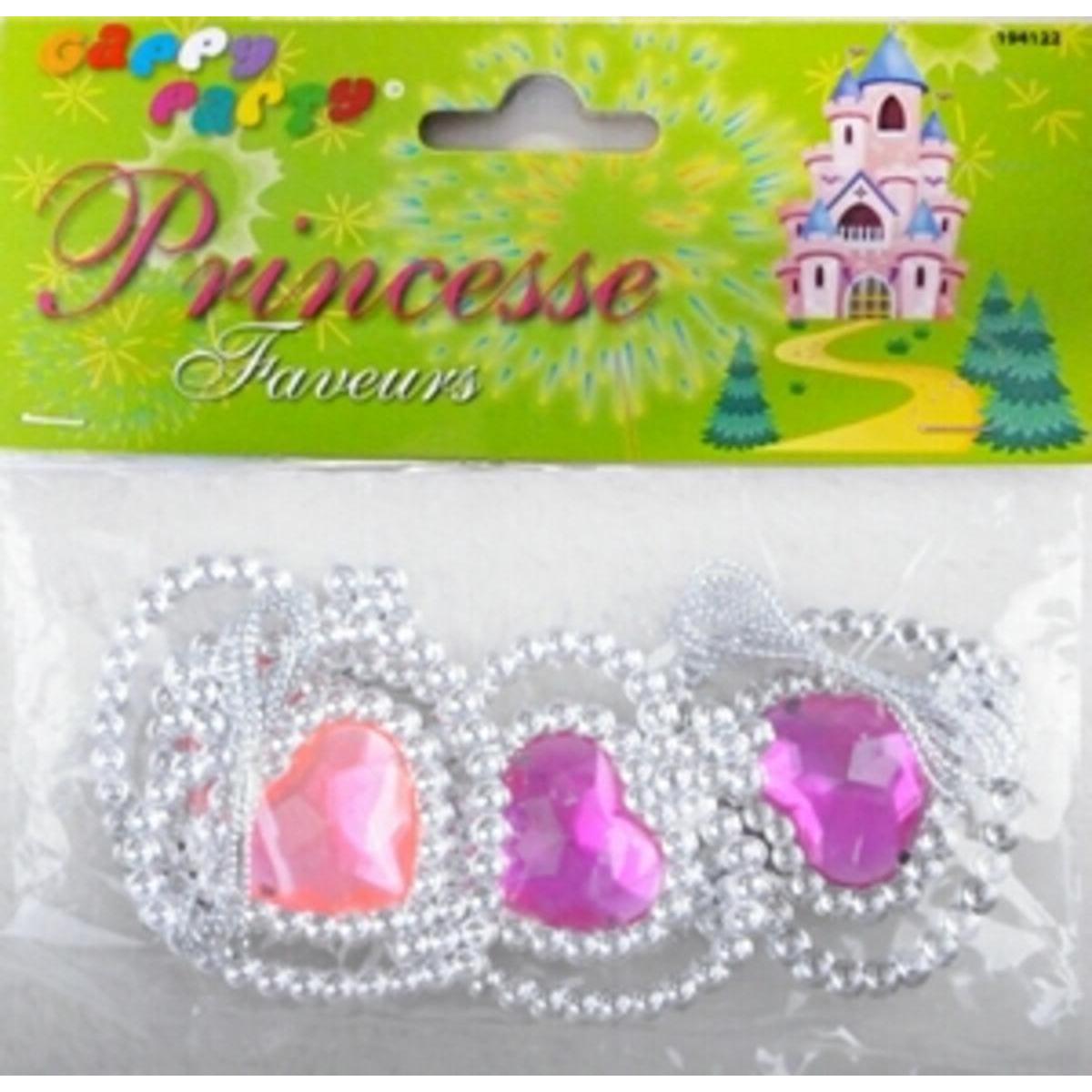 Pendentifs coeur assorties x 4 pièces princesse