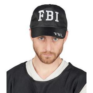 Casquette d'agent du FBI - Taille adulte - L 26 x H 13 x l 20 cm - Noir - PTIT CLOWN
