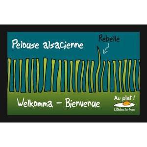 Tapis humoristique - Polyamide et PVC - 40 x 60 cm - Multicolore