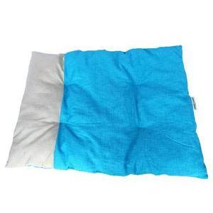 Coussin pour chien - Polyester et coton - 130 x 90 x 10 cm - Bleu et beige