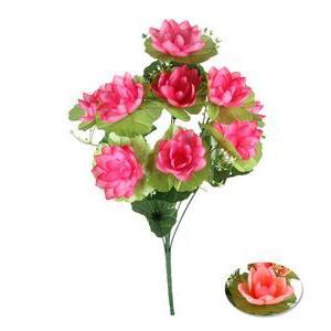 Bouquet de 9 Lotus - H 56 cm - Rose, Orange