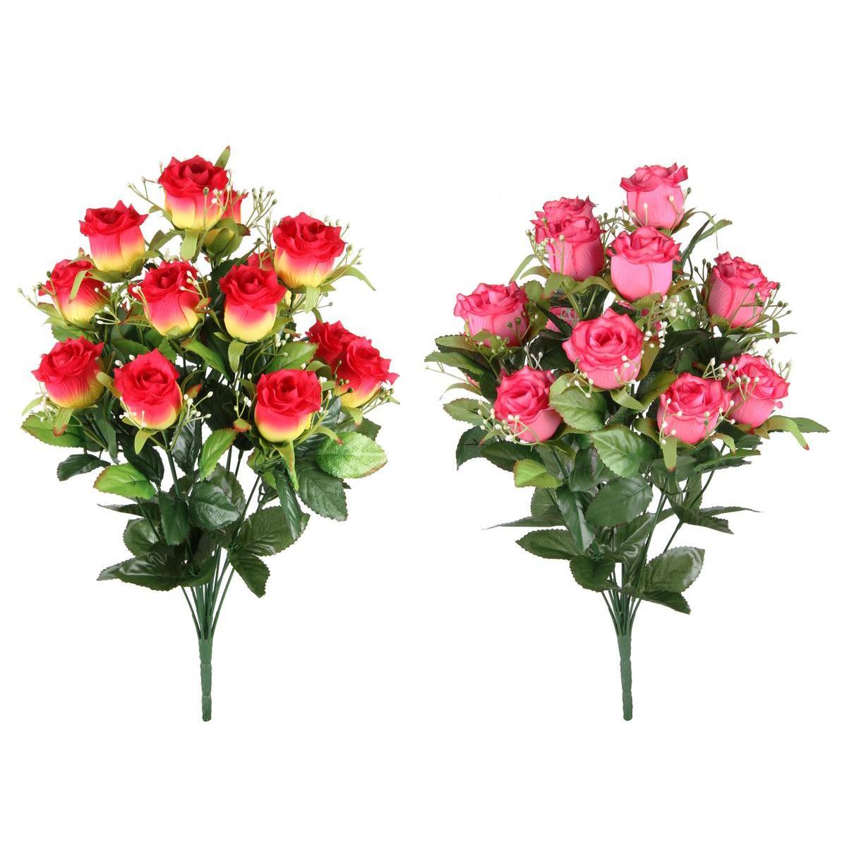 Bouquet de 14 roses - Rose ou rouge