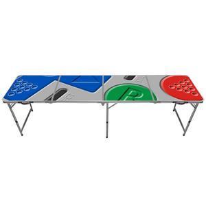 Table à Beer Pong - Aluminium et mélaminé - Multicolore - 240 x 60 cm
