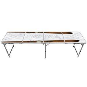 Table à Beer Pong - Aluminium et mélaminé - Multicolore - 240 x 60 cm