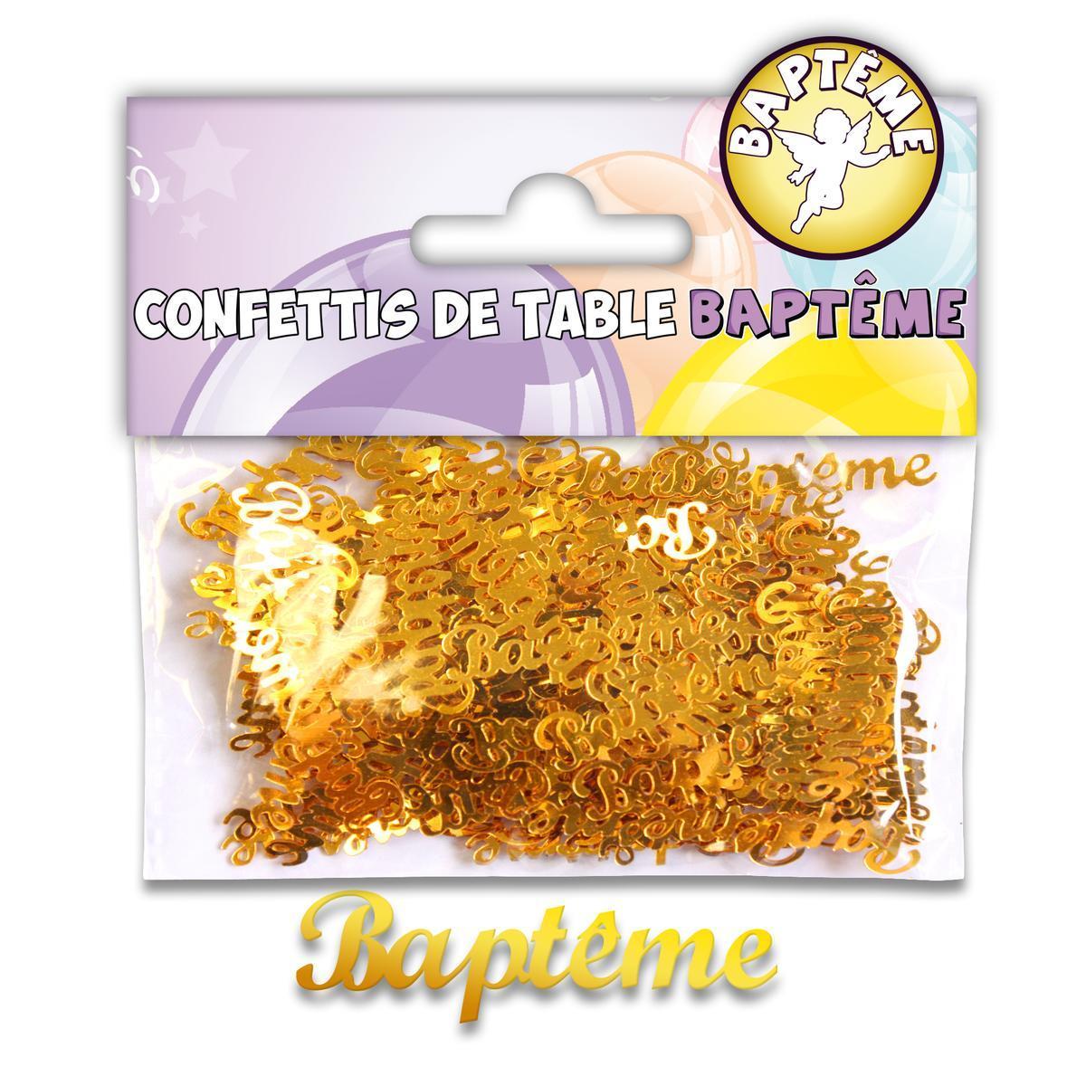 Confettis de table baptême or