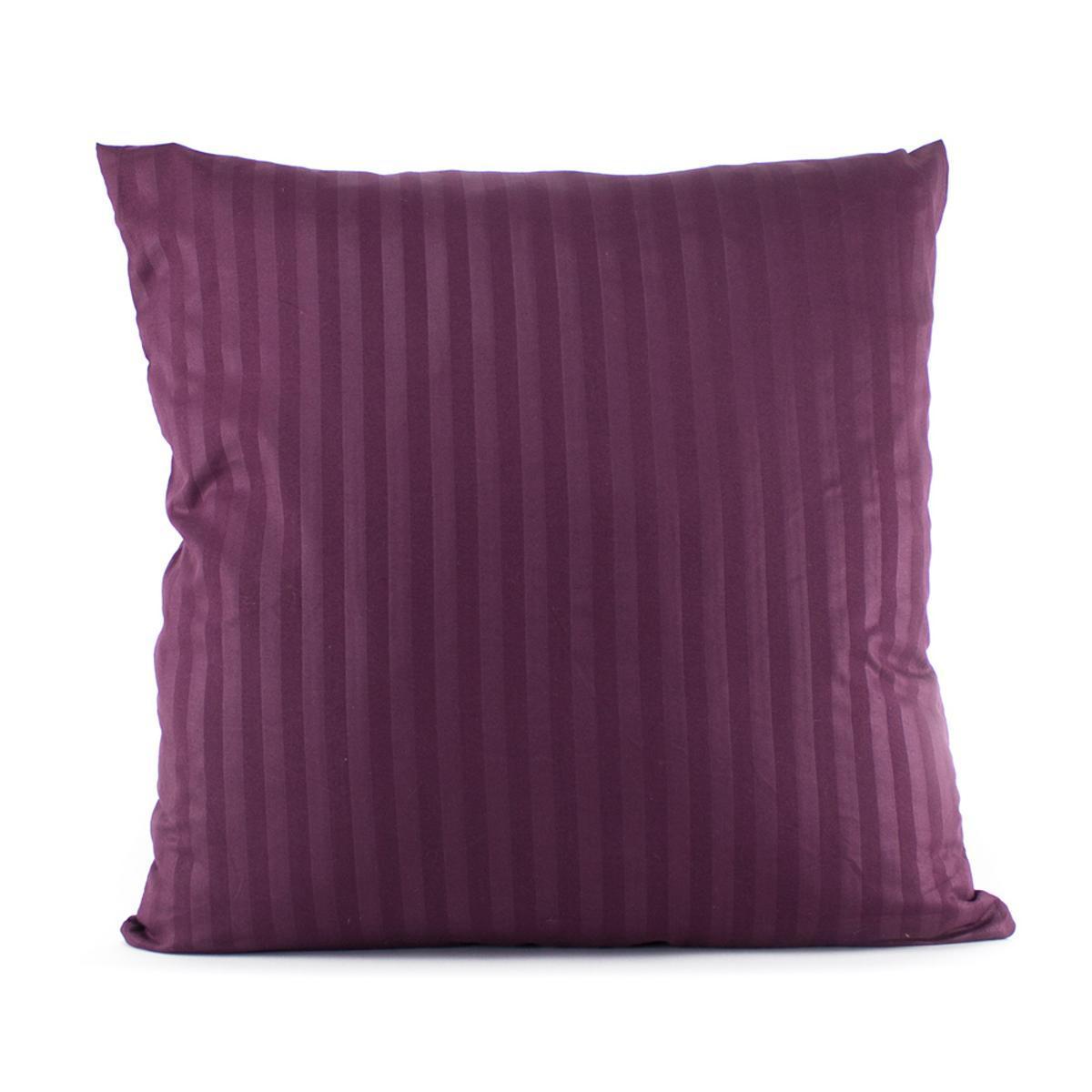 Coussin déhoussable - 45 x 45 cm - Violet aubergine