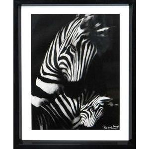 Tableau Zèbre - L 20 x P 1.5 x l 25 cm - Noir, blanc - VUE SUR IMAGE