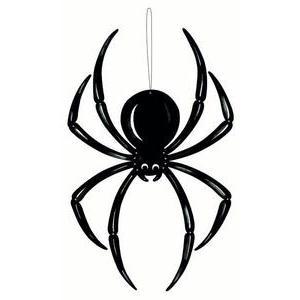 Araignée géante à suspendre - Carton - H 130 cm - Noir