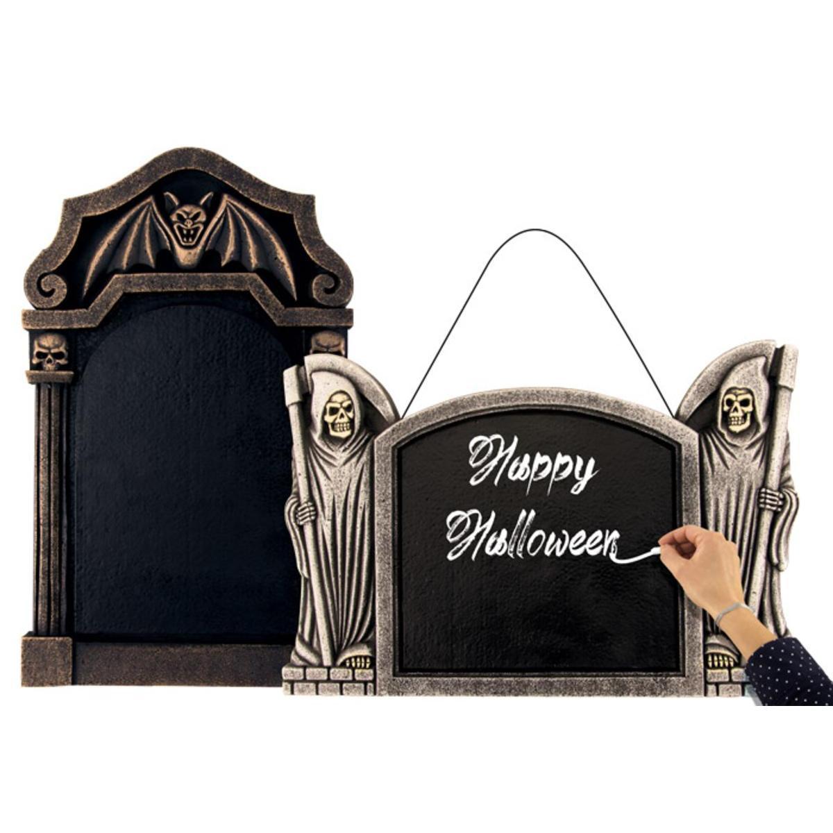 Ardoise Halloween - Plastique - H 56 cm - Noir