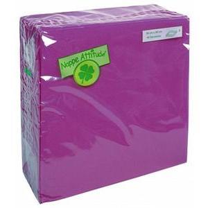 40 serviettes effet gaufré - Ouate de cellulose - 38 x 38 cm - Violet