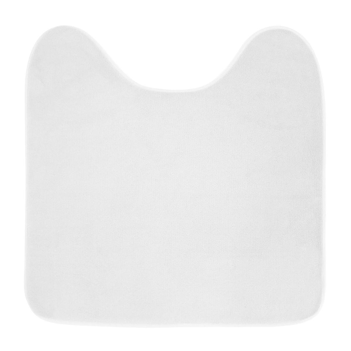 Tapis WC microfibre - 45 x L 45 cm - Blanc