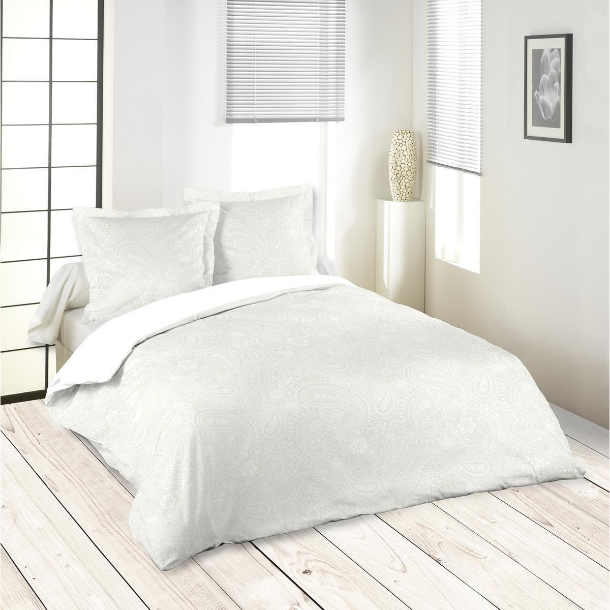 Parure de lit 2 personnes - 260 x 240 cm - 100 % coton