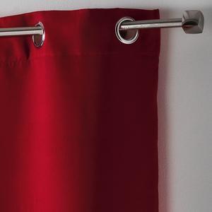 Rideau occultant à oeillets - 140 x H 180 cm - Rouge carmin