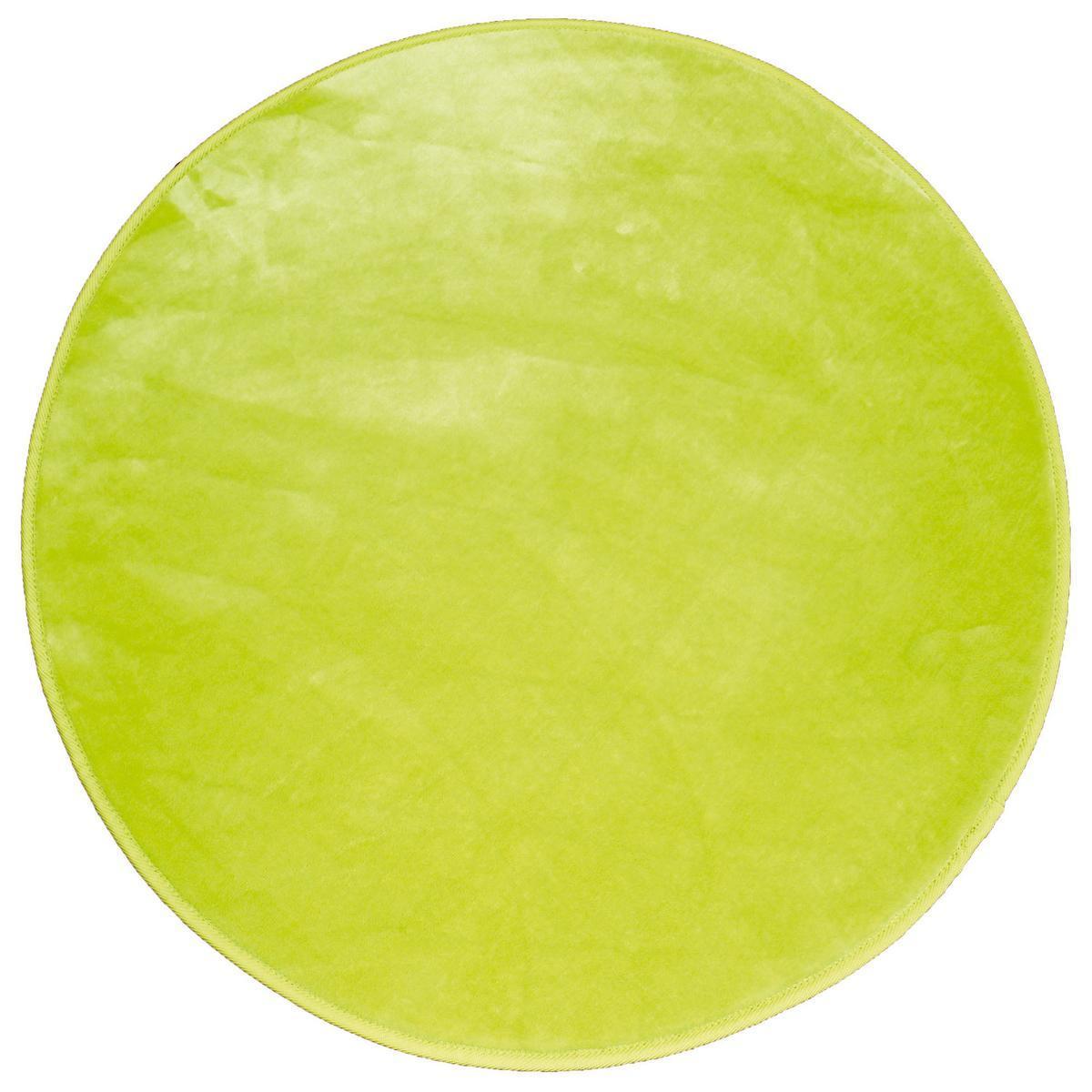 Tapis velours rond - ø 90 cm - Vert anis