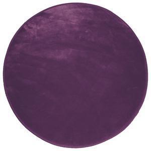 Tapis velours rond - ø 90 cm - Violet prune