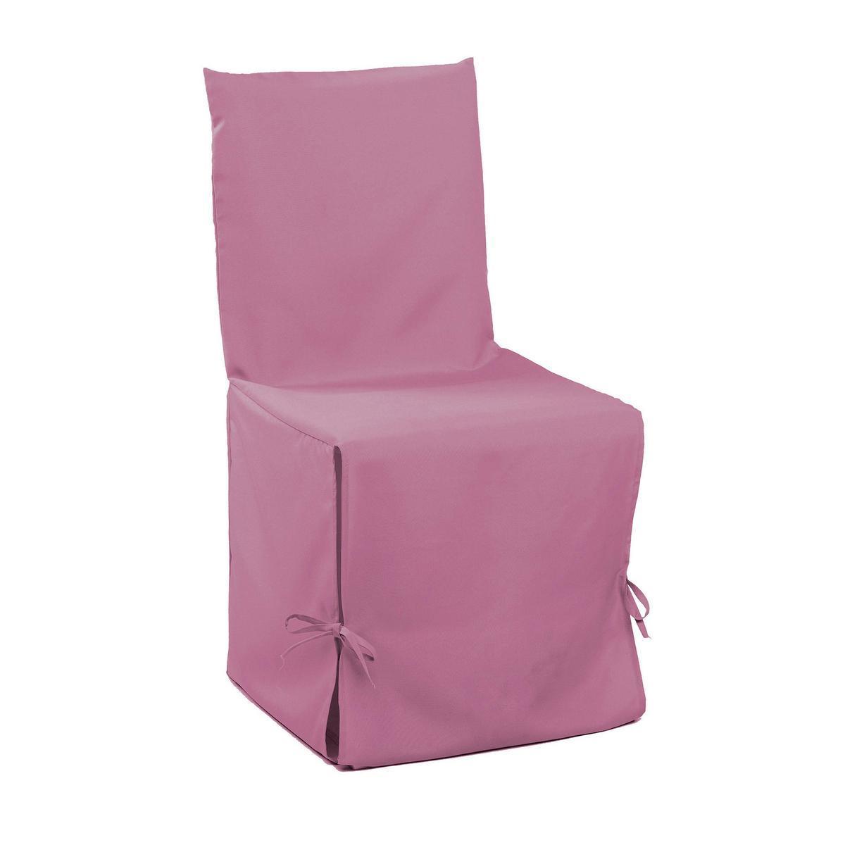 Housse de chaise - 50 x 50 x H 50 cm - Rose dragée