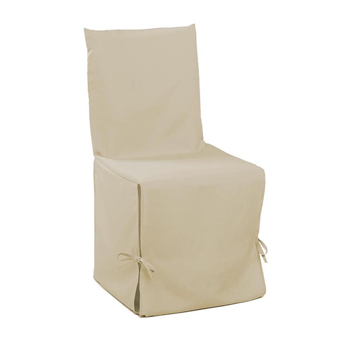Housse de chaise - 50 x 50 x H 50 cm - Beige