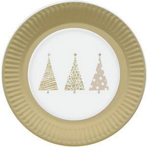 Assiettes carton rondes sapin de Noël diam 23 cm x 10 pièces