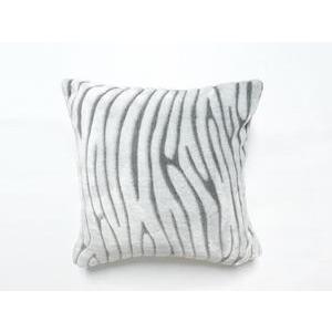 Housse de coussin extra doux - 40 x 40 cm - savane blanc et gris