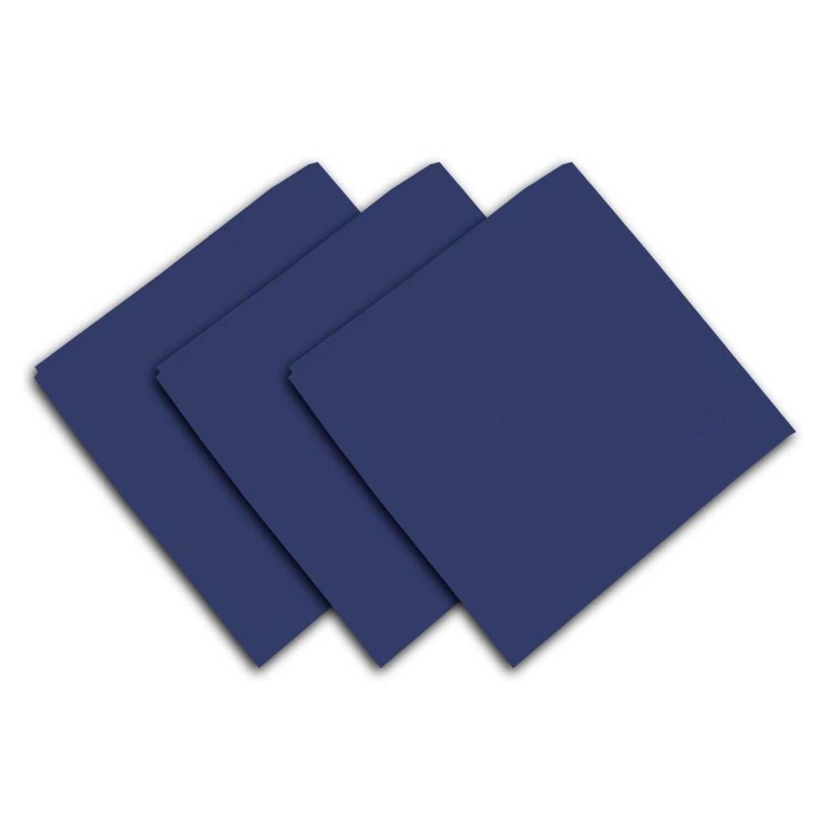 3 serviettes de table Alix - 40 x 40 cm - Différents modèles - Bleu