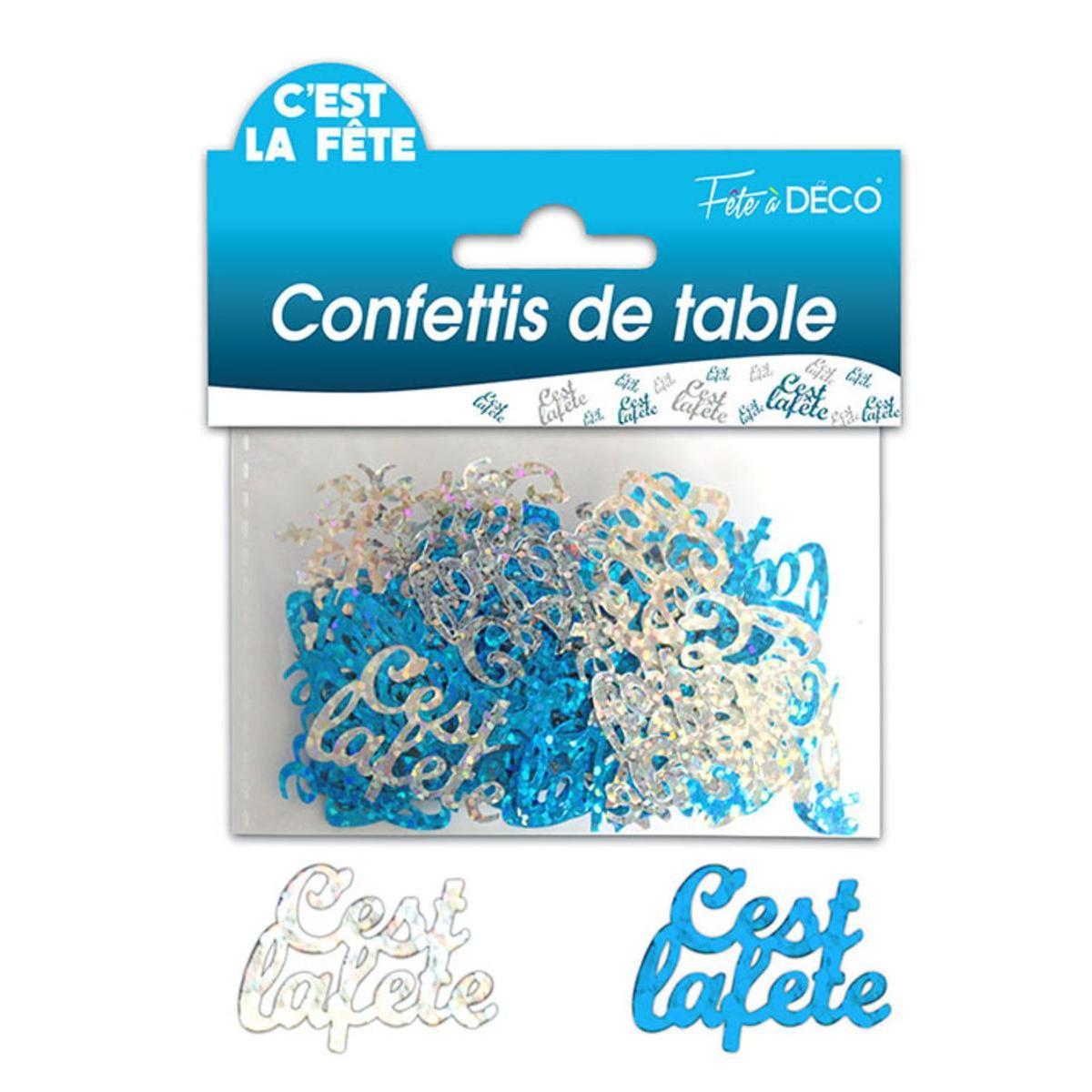 Confettis de table C'est la fête hologramme - Rose