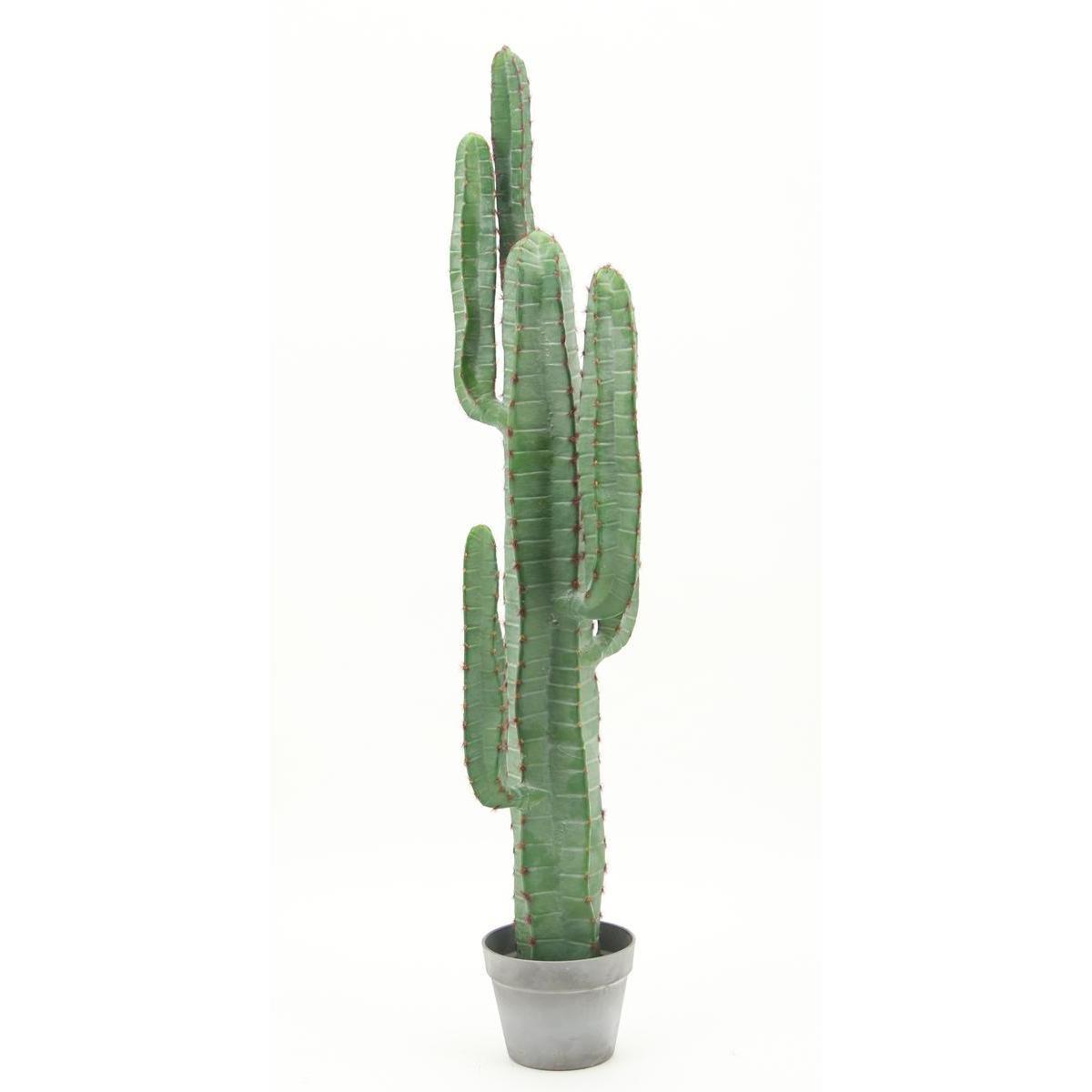 Cactus 6 branches en pot - H 115 cm