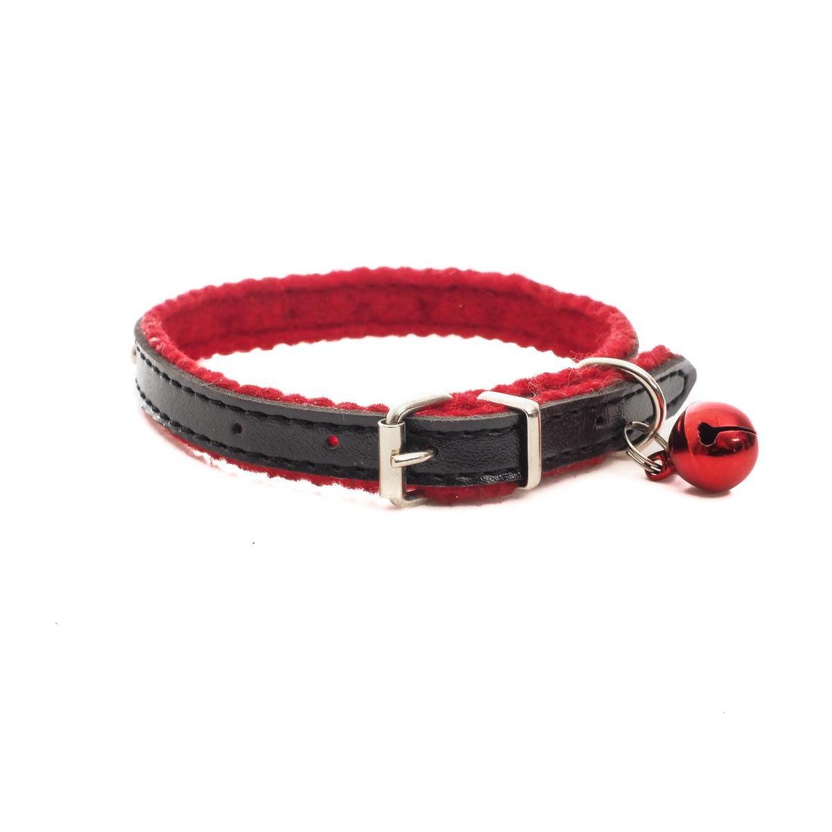 Collier pour chat intérieur velours - L 30 cm