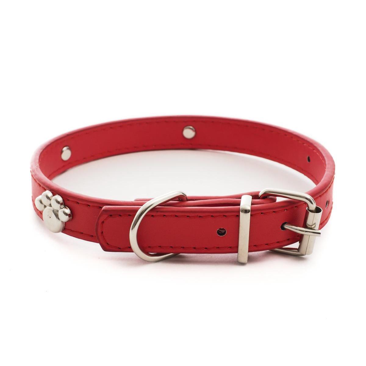 Collier pour chien en cuir synthétique - L 50 cm