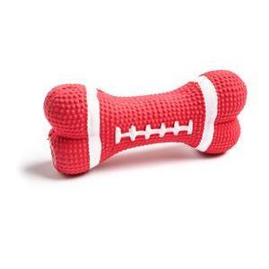 Os rugby en caoutchouc pour chien - L 13 cm