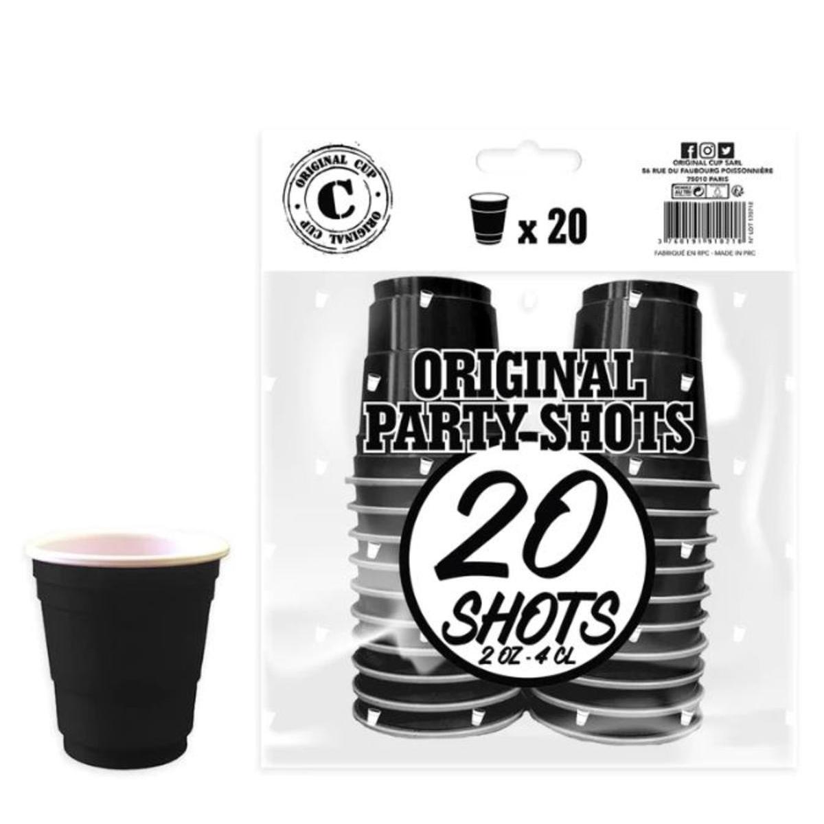 20 shooters - ø 10 x H 15 cm - Noir