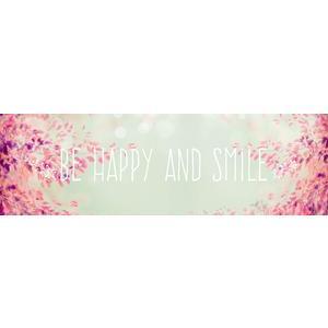 Toile be happy & smile - 30 x 97 cm