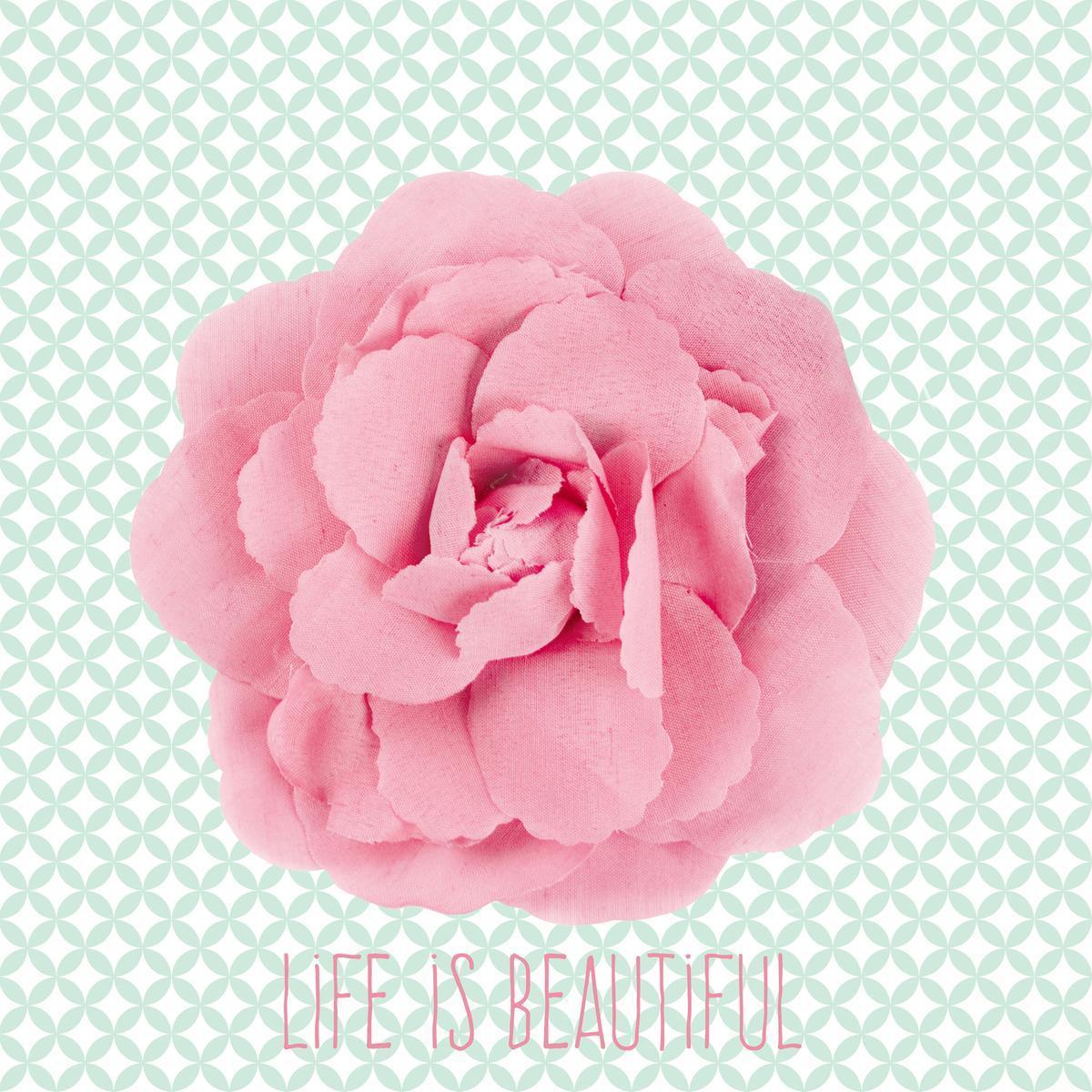 Toile life is beautiful - 45 x 45 cm