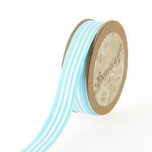 Bob ruban coton L bleu 5 m l 15 mm - Multicolore