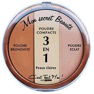 Mon Secret Beauté 3-en-1 n°01 - ø 11.8 x H 2.2 cm - Spécial Peaux Claires - MISS EUROPE