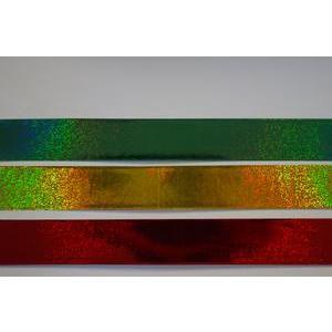 Bandelettes papier effet métal - Rouge, vert et or