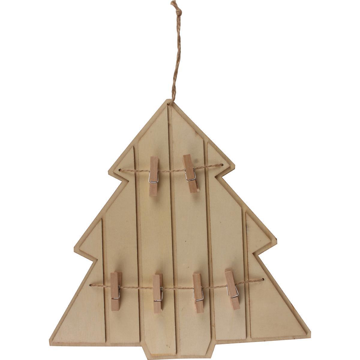 Pêle-mêle sapin en bois - H 27 cm